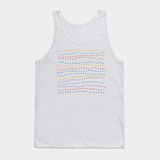 Colorful Pastel Dashes -  Rainbow Pencil Lines in Light Background Tank Top